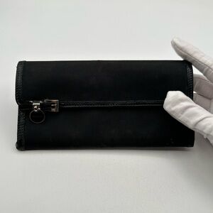Prada Re Nylon Long Flap wallet w charm